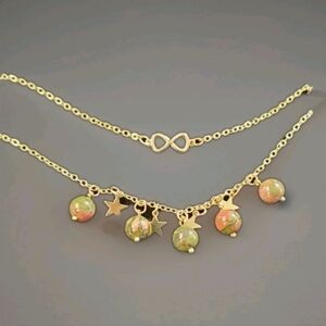 Unklite Double Strand Infinity Anklet 10.5 Inch